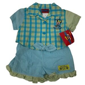 Vintage Mickey and friends toddler Minnie Mouse cute‎ as a cupcake short set 2t
